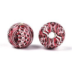 Бусины из дерева схима в богемном стиле с принтом WOOD-T032-31M