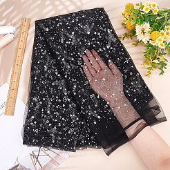 Кружевная ткань из полиэстера с серебряным тиснением OCOR-BC0005-53B