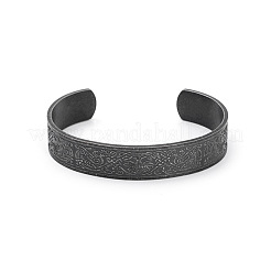 Bracelets manchettes Viking en acier inoxydable 304 pour femmes et hommes&nbsp;WG061FA-02