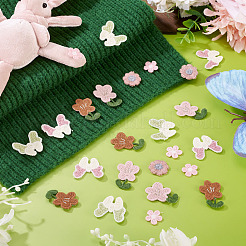 30 шт. 6 стиля цветочная компьютерная вышивка ткань нашивки на термоклей&nbsp;PATC-TA0001-36A