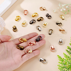 24色の合金製バッグサスペンションクラスプ8個  鉄ネジ付き  ミックスカラー  1.85x1.15x0.55cm  3個/カラー&nbsp;FIND-TA0009-98