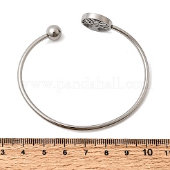 Bracelets manchettes en acier inoxydable 304 pour femmes&nbsp;BJEW-D436-02P