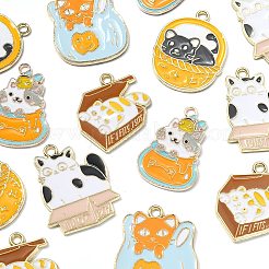 20шт 5 стиля подвески из сплава с эмалью&nbsp;ENAM-CJ0005-02