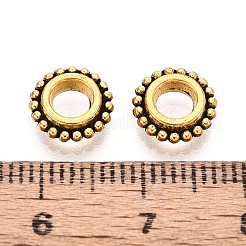 Сплавочные овальные бусины тибетского стиля  TIBE-T016-04AG