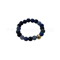 Эластичные кольца для пальцев из натурального содалита для женщин&nbsp;QY2851-3