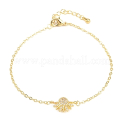 2 шт. латунный браслет с микропаве из кубического циркония&nbsp;BJEW-G782-01GP