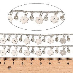 Catene a maglie di fiori in ottone con placcatura a cremagliera&nbsp;CHC-A007-08P