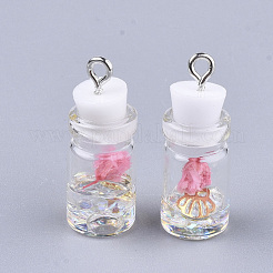 Стеклянная бутылка подвеска украшения X-GLAA-S181-05H