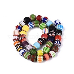 Millefiori rotonda Handmade vetro perline&nbsp;LA-N002-10