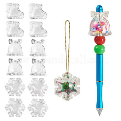 12 stücke 3 arten weihnachten thema transparent acryl perlen&nbsp;TACR-TA0001-76