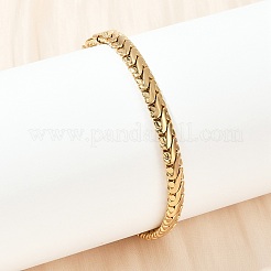 Браслеты-цепочки из нержавеющей стали 304 для женщин BJEW-Z143-18G