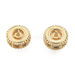 Латунные прозрачные бусины из циркония KK-N259-33