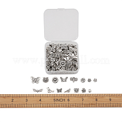 Сплавочные овальные бусины тибетского стиля  TIBEB-TA0001-16AS