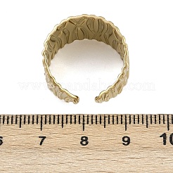 304ステンレススチールカフリング  イオンプレーティング（ip）  18KGP本金メッキ  14mm&nbsp;RJEW-D332-012K-G