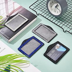 8 шт. 4-цветный прямоугольный держатель для удостоверения личности из волокна AJEW-NB0003-09