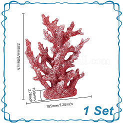 Украшения из искусственного коралла из смолы&nbsp;AJEW-WH0696-124