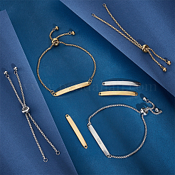 Набор для изготовления браслета-слайдера из прямоугольной заготовки для штамповки своими руками DIY-UN0005-56