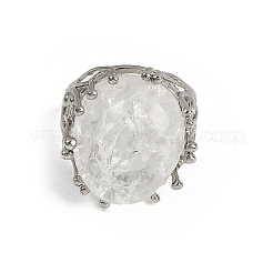 Самородки натуральный кварц кристалл кольца для пальцев RJEW-P128-08P-B