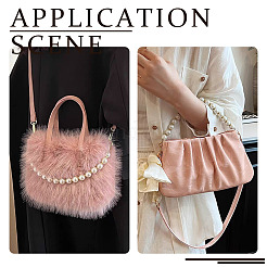 Круглые пластиковые бусины-имитаторы жемчуга цепочки-удлинители для сумок HJEW-TAC0084