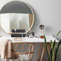 2-уровневые подставки для браслетов из искусственной кожи с Т-образной планкой и деревянным основанием&nbsp;BDIS-WH0010-09B