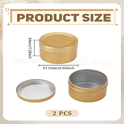 2 шт. круглые алюминиевые жестяные банки&nbsp;CON-LP0001-59