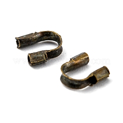 真鍮製U字カン  カドミウムフリー＆鉛フリー  アンティークブロンズ  4.5x4x1mm  穴：0.5mm&nbsp;X-KK-R030-AB