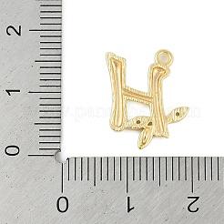 Breloques de connecteur de lettres en laiton cristal strass&nbsp;KK-S395-06G-H
