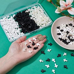 360шт 3 цвета непрозрачные акриловые бусины SACR-NB0001-19