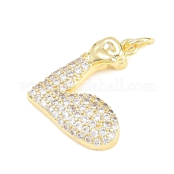 Pendenti in zirconi cubici trasparenti in micro pavè di ottone&nbsp;KK-F938-05G