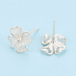 925 стерлингового серебра серьги стержня&nbsp;STER-N017-09S