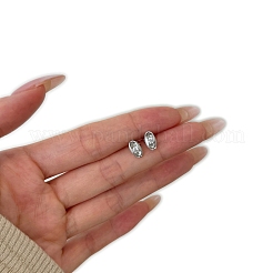 925 серьги-гвоздики из стерлингового серебра с прозрачным кубическим цирконием EJEW-K301-01MP