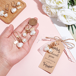 Подвесные украшения из акрилового сплава и жемчуга&nbsp;HJEW-WR0001-20