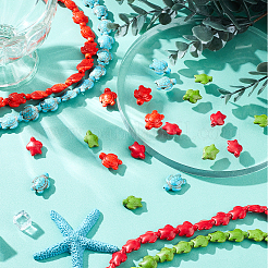 4 нить 4 нити окрашенных синтетических бирюзовых бусин 15~18x12~14x6~8 стилей G-GA0001-62