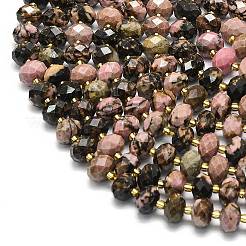 Природные родонит бисер нитей G-P573-A27-01