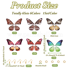 Набор для изготовления сережек в виде крыльев бабочки своими руками&nbsp;DIY-TA0005-16