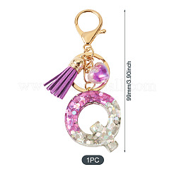 Portachiavi a forma di cuore in lega di resina&nbsp;KEYC-TADJ0002-01G-Q