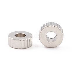 Рифленые бусины из нержавеющей стали 201 STAS-A057-02A-P