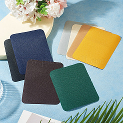 24 toppa adesiva rettangolare in poliestere a 8 colori per gomito&nbsp;DIY-TA0016-06