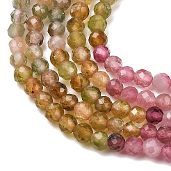 Colliers de perles de tourmaline multicolores naturelles à dégradé de couleurs&nbsp;G-D110-A02-06
