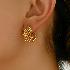 Серьги-кольца из нержавеющей стали с полыми решетками BC6082