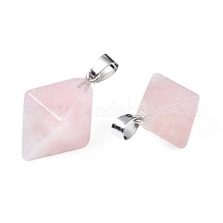 Природного розового кварца подвески G-N326-107A