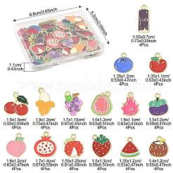 60 шт. 15 стиля фруктовых сплавов эмалевых подвесок&nbsp;FIND-FS0004-66