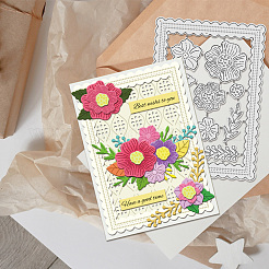 Трафареты для резки углеродистой стали для цветов DIY-WH0309-1356