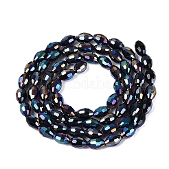 Chapelets de perles en verre opaque de couleur unie&nbsp;GL-N002-01A-B09