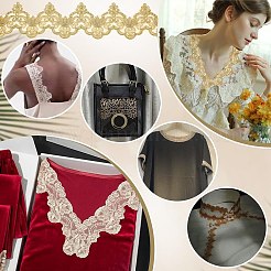 7.5 ярд полиамидной цветочной вышивки кружева для отделки аксессуаров одежды OCOR-NB0002-02