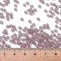 TOHOラウンドシードビーズ  日本製シードビーズ  （166)つの透明なabライトアメジスト  8/0  3mm  穴：1mm  約10000個/ポンド&nbsp;SEED-TR08-0166