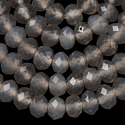 Серый натуральный агат бисера пряди G-D344-A19-03