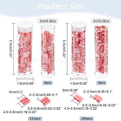 452шт 2 стиля непрозрачные стеклянные бусины с 2 отверстиями SEED-NB0001-76