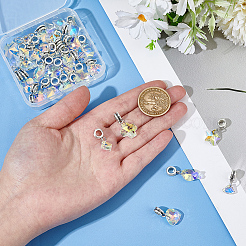 36 Stück 6 Stil Glas europäischen Anhänger Charms&nbsp;PALLOY-ME00034