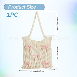 Сумки через плечо из полиэстера с бантом для женщин&nbsp;AJEW-WH20816-075A